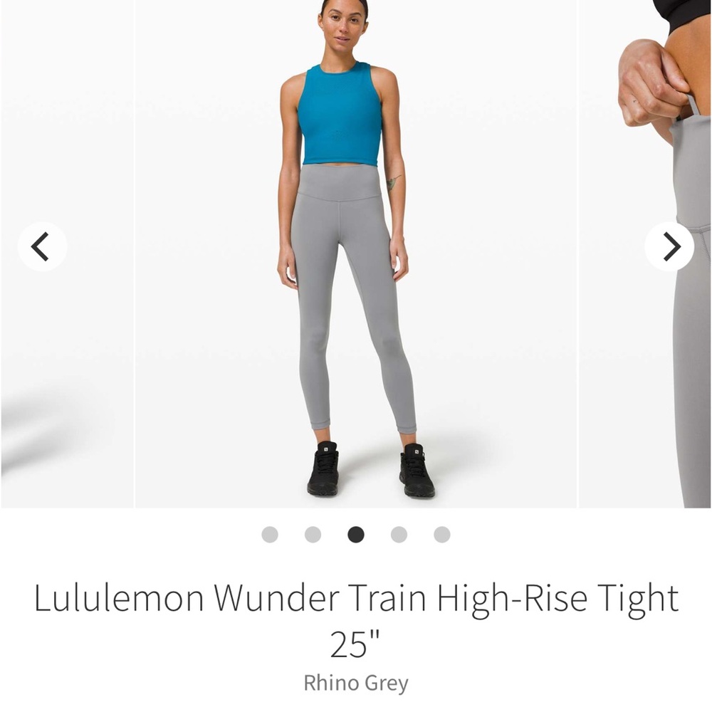 lululemon athletica Wunder Train High-Rise Leggings in Gray 25”